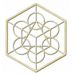 Fából készült geometriai festmény a betakarítás falán 2