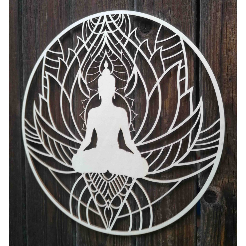 Falfestmény mandala és buddha - BÉKESSÉG