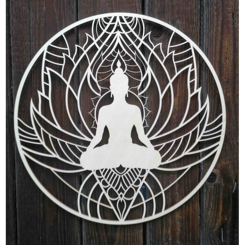 Falfestmény mandala és Buddha - SZOBA