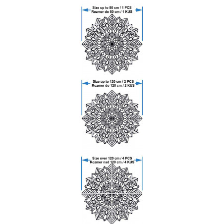 Fából készült mandala a falon harmonikus energia - RANGE