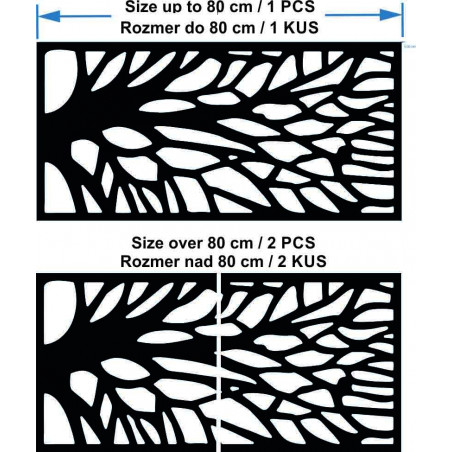 Fafestmény - faág sziluettje - GUTE