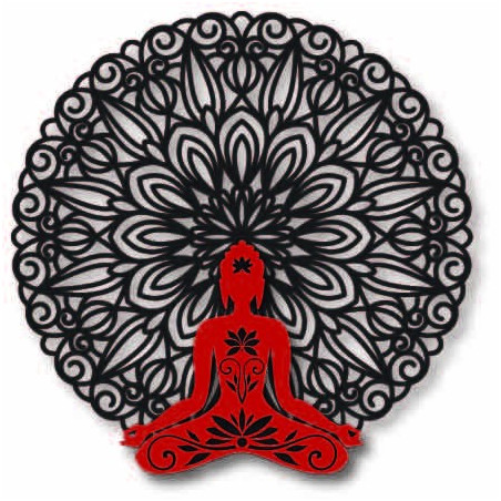 3D falfestmény Buddha mandalában 50, 70, 90 cm