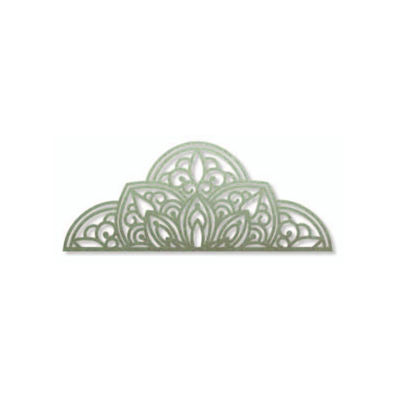 Fából készült falfestmény fél mandala - BOHEMIA