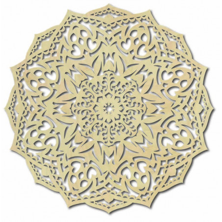 Fából készült mandala a falon - CIRCEL