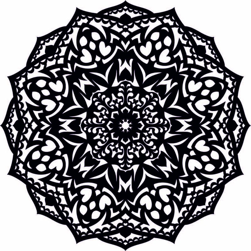 Fából készült mandala a falon - CIRCEL