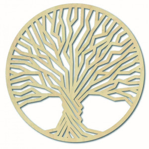 Stylesa - fa festmény egy fa falán 2