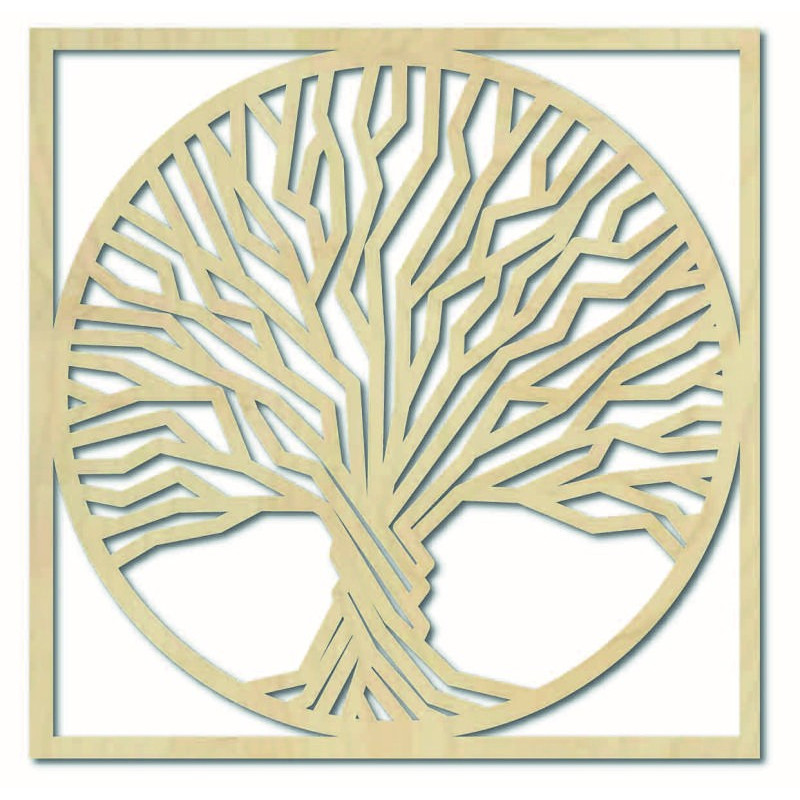 Fából készült falfestmény fa keretben