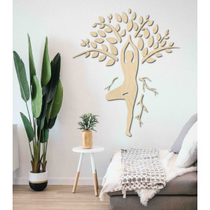 Falfestmény jógi és fa - HARMÓNIA 2