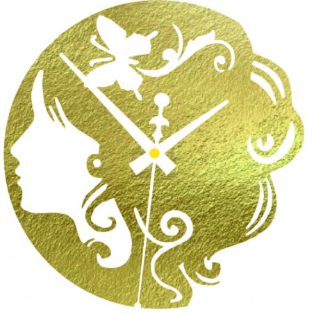 Fa óra - hölgy pillangóval a hajában fekete és színes | SENTOP PR0399