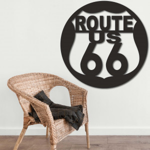 Fából készült falikép U.S. ROUTE 66