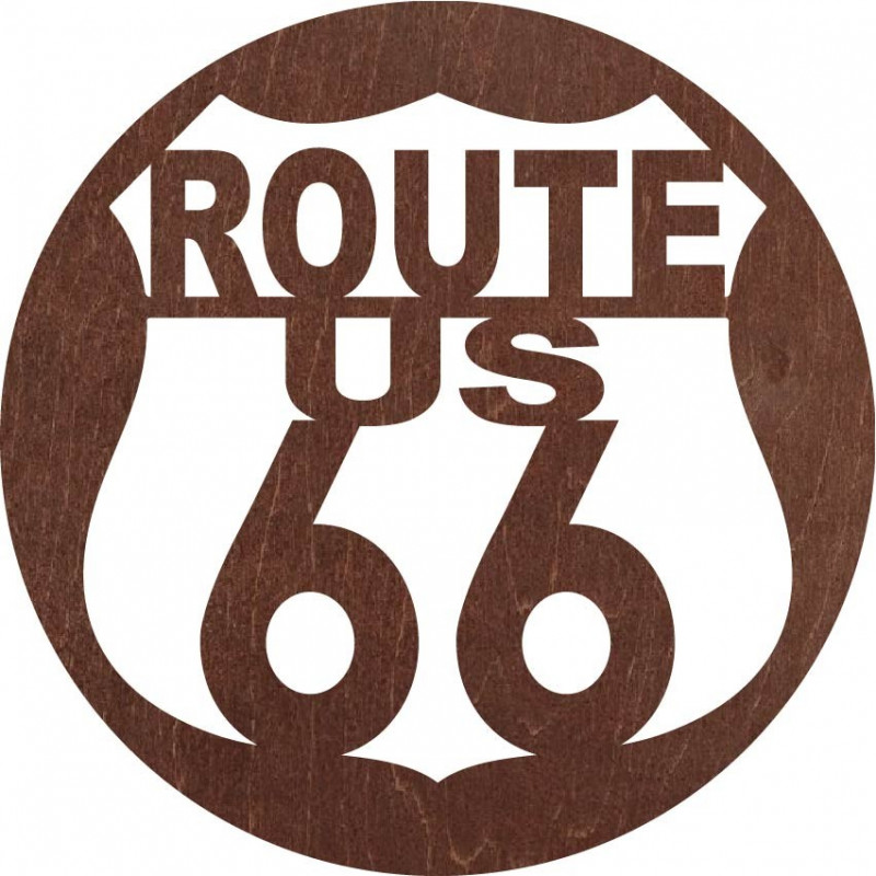 Fából készült falikép U.S. ROUTE 66