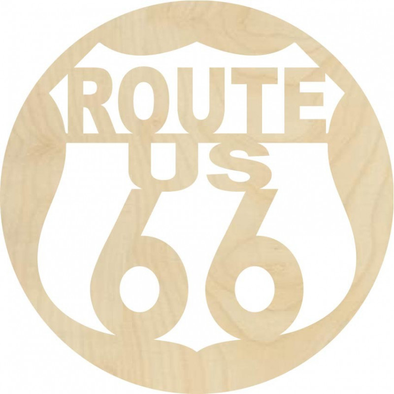 Fából készült falikép U.S. ROUTE 66