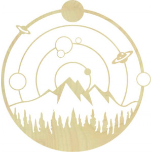 Eredeti falfestmény egy bolygóról az űrben - SILENY 2