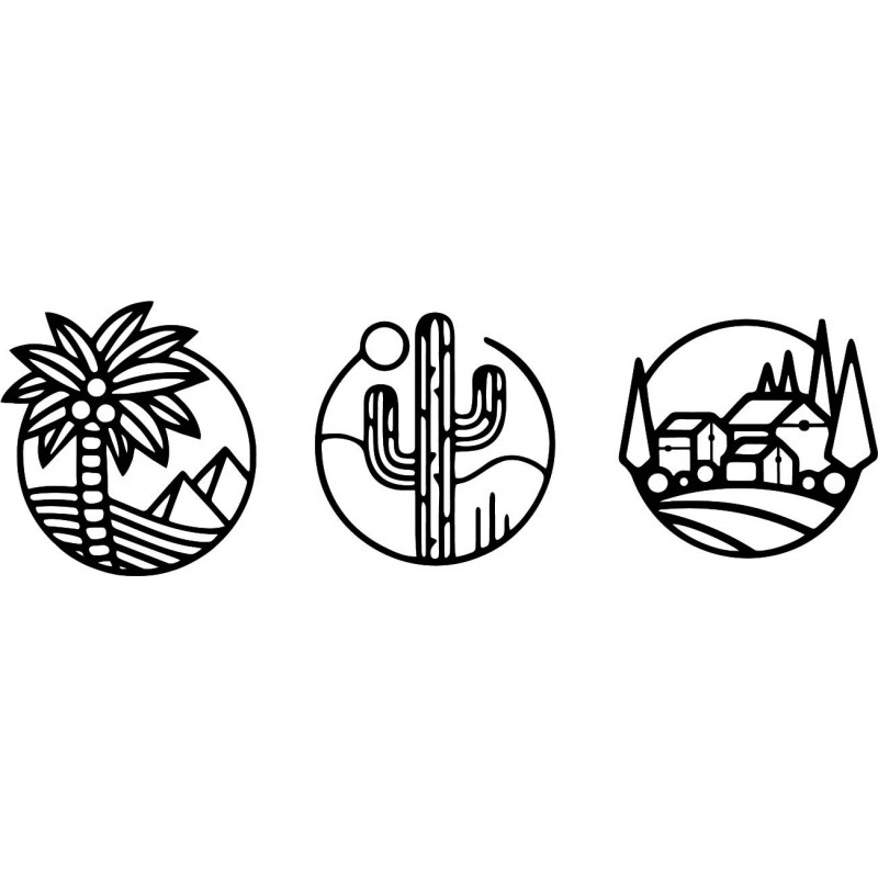 Háromrészes falfestmény, Szahara - ARAHSA