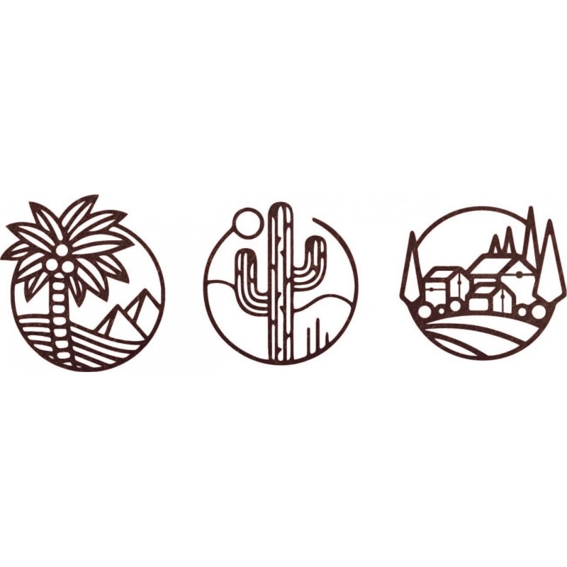 Háromrészes falfestmény, Szahara - ARAHSA