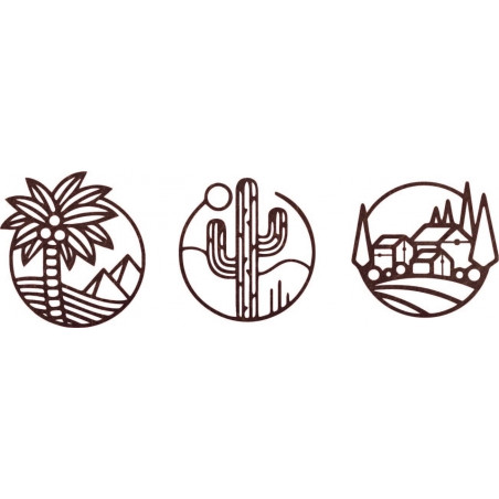 Háromrészes falfestmény, Szahara - ARAHSA