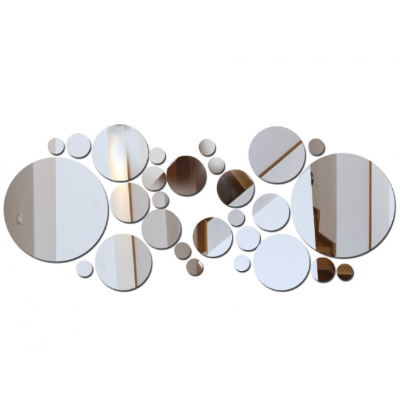 Dekoratív tükrök. Tükör falmatrica, képként vagy dekorációként, 3d akril matrica