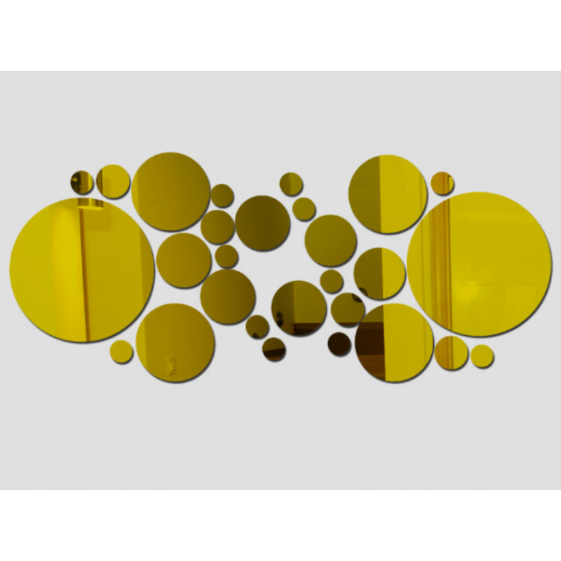 Dekoratív tükrök. Tükör falmatrica, képként vagy dekorációként, 3d akril matrica