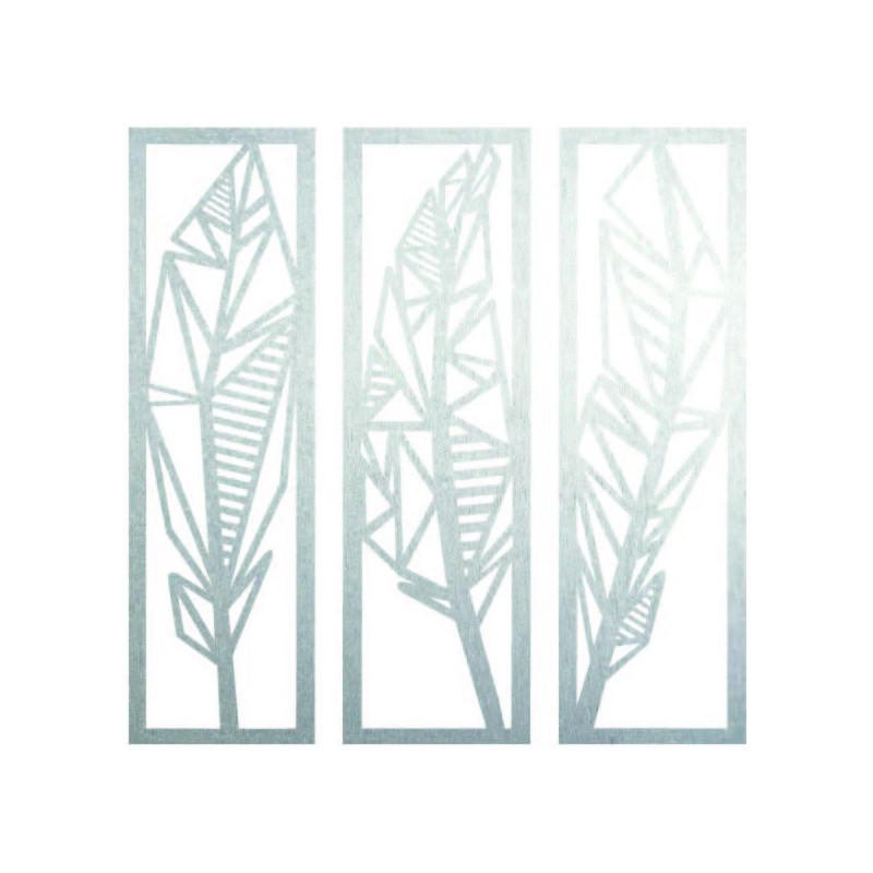 Modern háromrészes festmény banánlevelekről -...