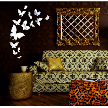 Dekoratív tükrök. Tükör falmatrica, képként vagy dekorációként, 3d akril matrica