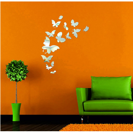 Dekoratív tükrök. Tükör falmatrica, képként vagy dekorációként, 3d akril matrica