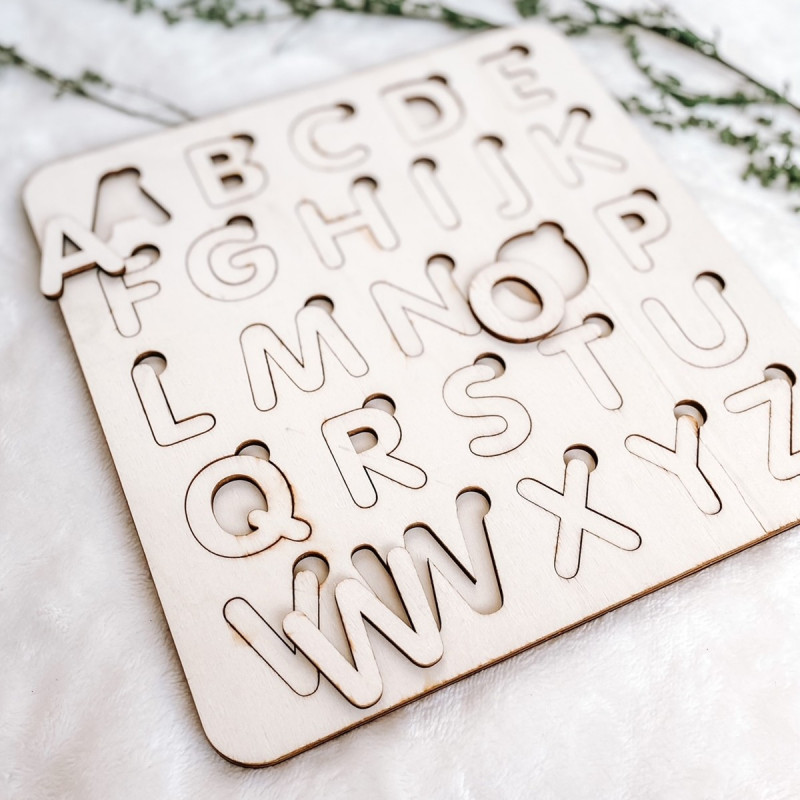 Fából készült montessori betét gyerekeknek -...