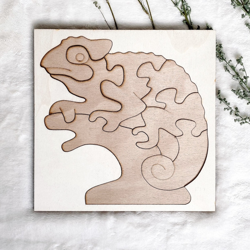 Kétszínű fából készült montessori betét...