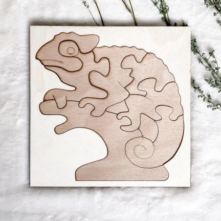 Kétszínű fából készült montessori betét gyerekeknek - KAMÉLEON BÜKKFA | SENTOP