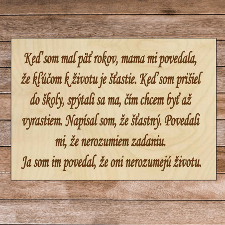 Fa jel a szöveggel - Az élet kulcsa | SENTOP