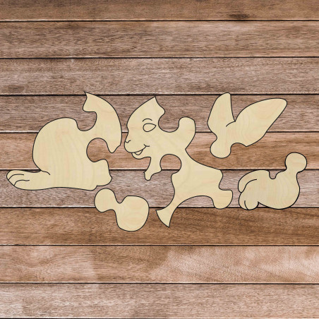 Fa montessori oktatási puzzle - Nyuszi | SENTOP H020 Nyár