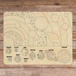 Fa montessori puzzle - Naprendszer 10 db | SENTOP 2