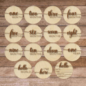 Fa mérföldkő kártyák - első év a világon angol, német,... 2