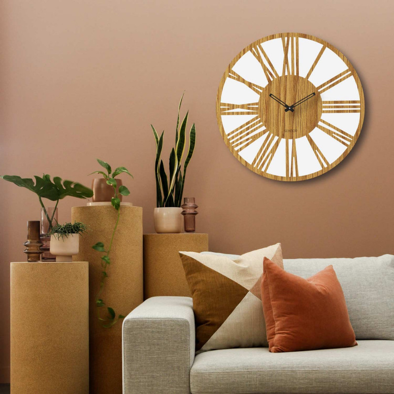 Római számokkal díszített fa falióra - Sentop |...