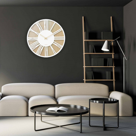 Római számokkal díszített fa falióra - Sentop | HDFK029 | juharfa