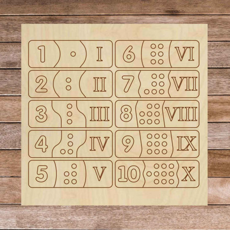 Gyermek fa kirakós játék - római számok 30 db | SENTOP H003