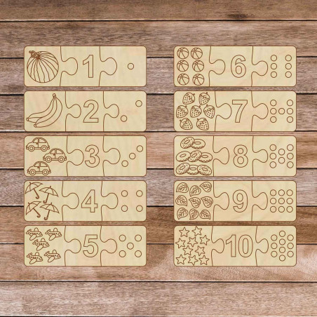 Gyerek fa kirakó - Három darabos 30 darabos kirakó | GOLBIT