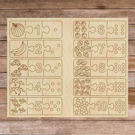 Gyerek fa kirakó - Három darabos 30 darabos kirakó | GOLBIT