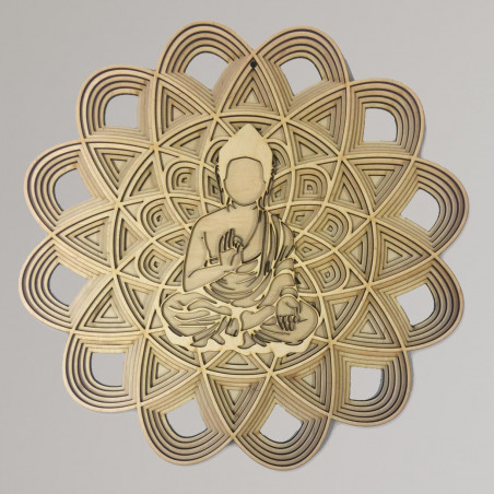3D festés a falon - Sentop | Mandala Buddha | 90 x 90 cm fa