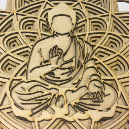 3D festés a falon - Sentop | Mandala Buddha | 90 x 90 cm fa