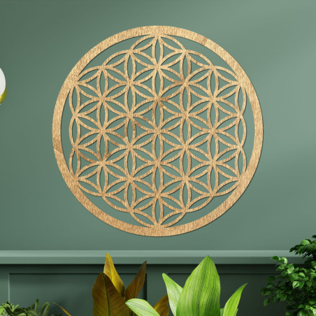 Mandala fából készült falikép - Az élet virága Mandala fából készült falikép - Az élet virága
