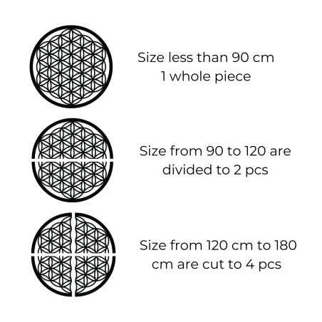Mandala fából készült falikép - Az élet virága