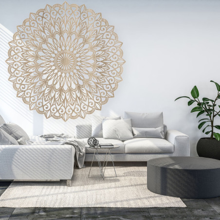 Fából készült kép. Az élet virága a harmónia szimbóluma.