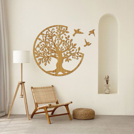 Életfa festmény repülő madarakkal - HOVOJT