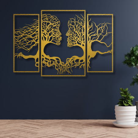 Fából készült falikép Nő és férfi - SZÍV