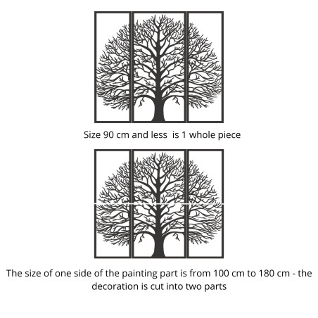 Háromrészes fából készült fali dekoráció életfa - TRIUM