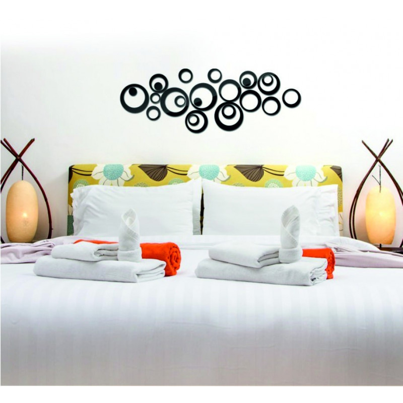 Dekoratív tükrök. Tükör matricákat a falra, mint egy kép vagy díszítés, 3D akril matrica