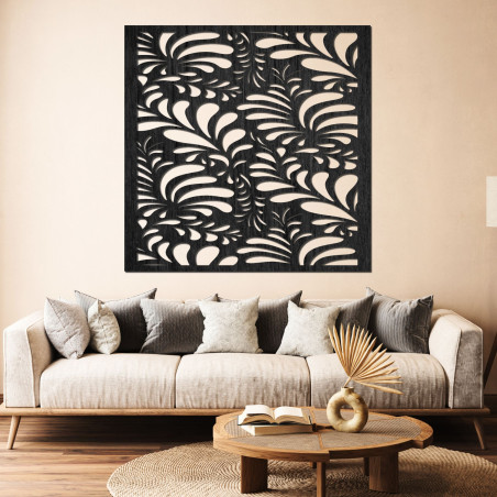 Faragott fából készült falikép - HERBA