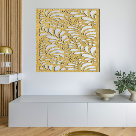 Faragott fából készült falikép - HERBA