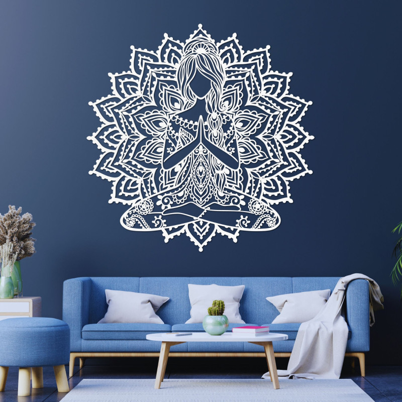 Fából készült mandala fali dekoráció - SERENITAS