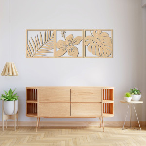 A kép pálmalevél, hibiszkusz virág, monstera levél - NOTURAL 2